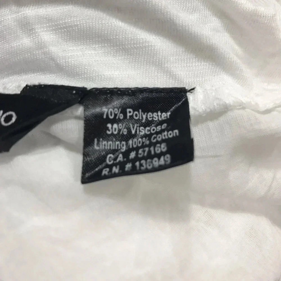 Tango Mango White Waist Tie Pants with partial inside lining New With Tags - Picture 3 of 7